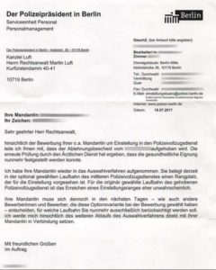 pdv300 anwalt berlin polizei einstellungstest
